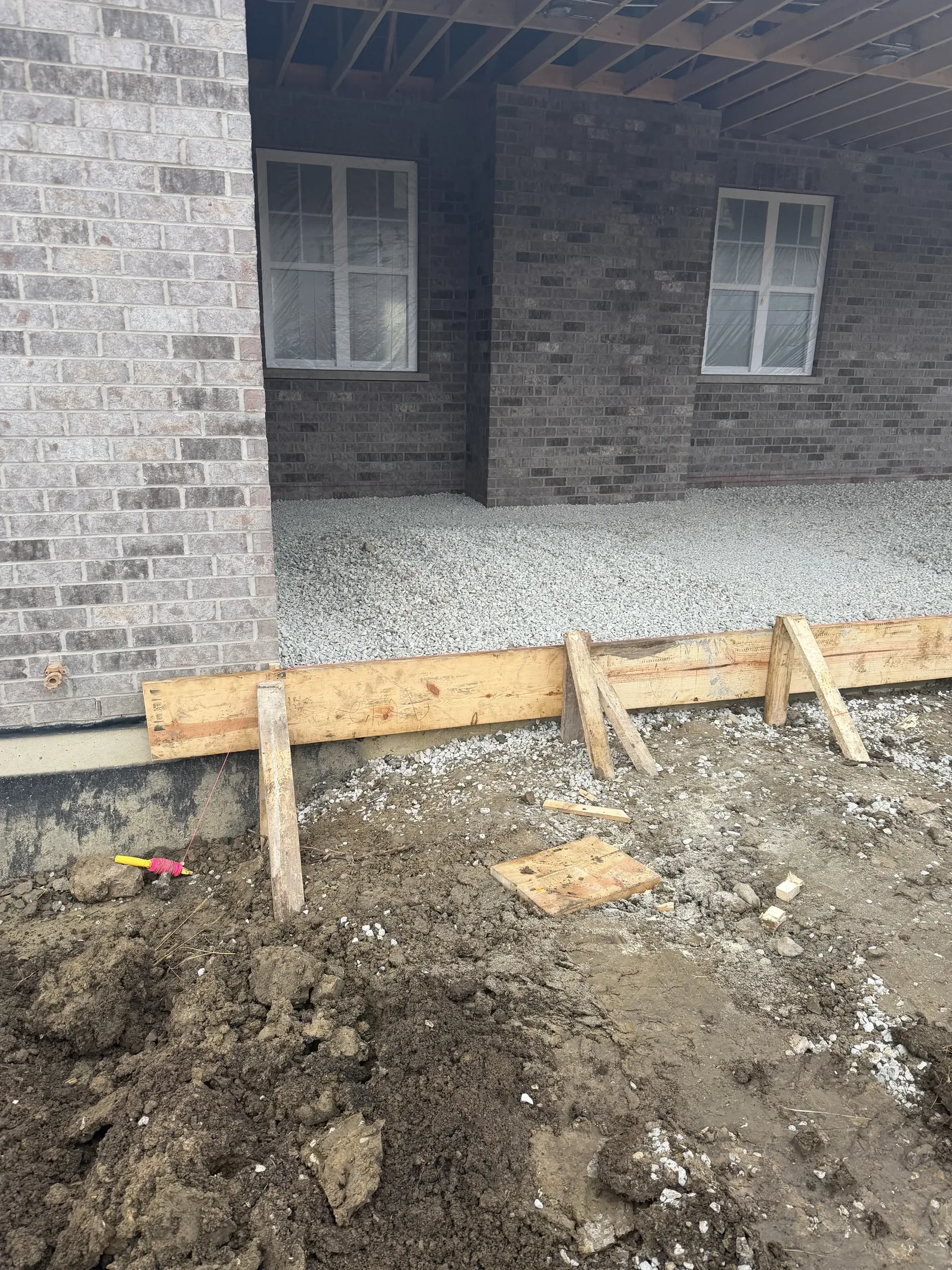 Finished composite deck with patio furniture