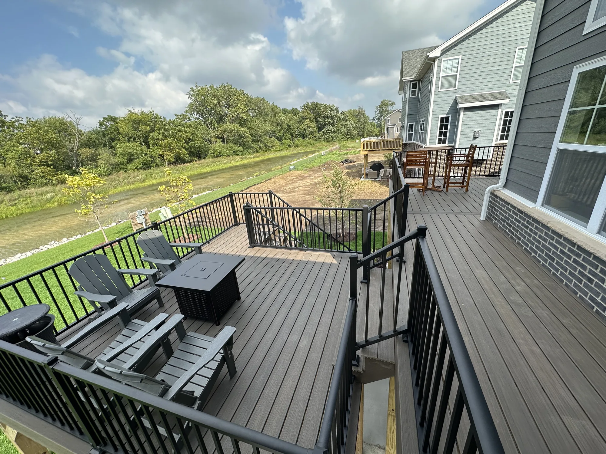 Covered front porch built by EZ Custom Homes in New Lenox, IL