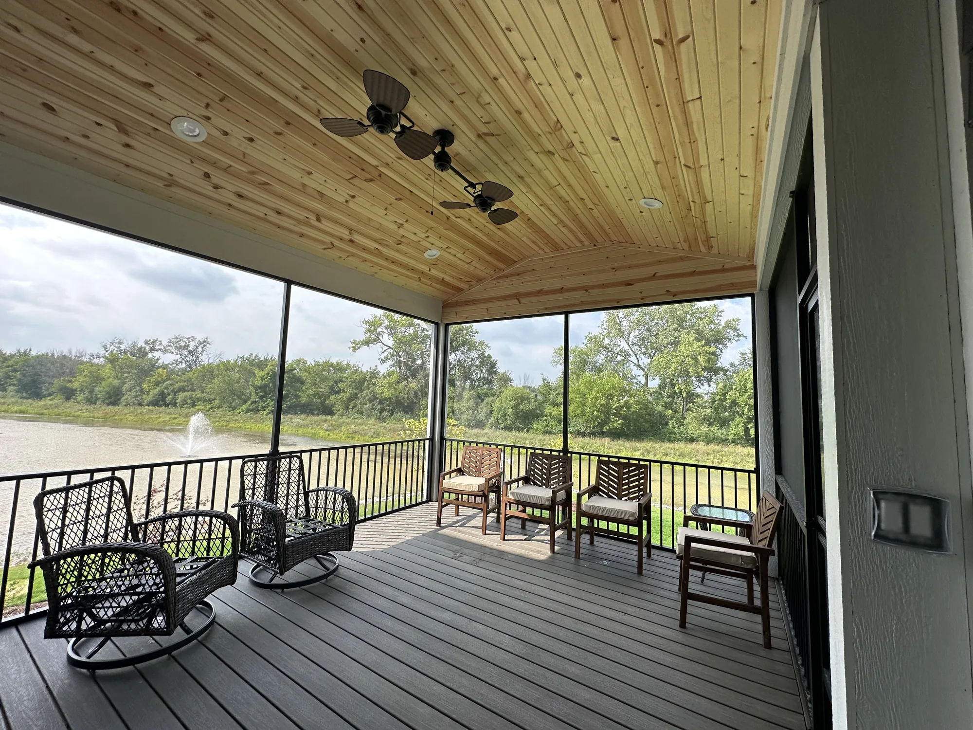 Covered patio built by EZ Custom Homes in New Lenox, IL