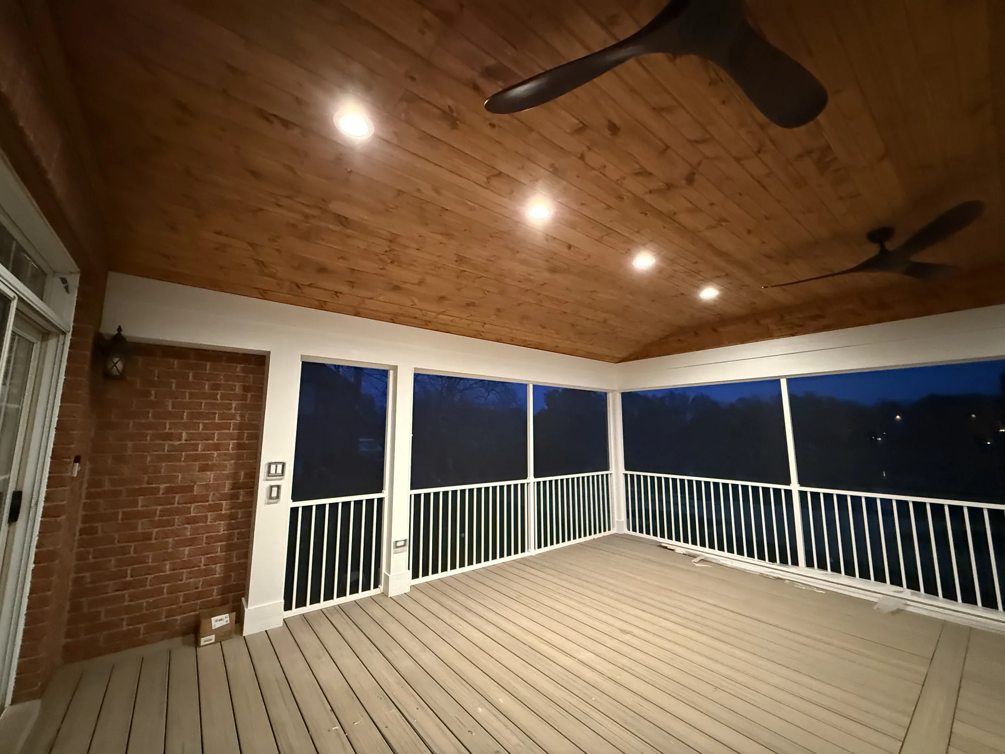 Covered patio built by EZ Custom Homes in New Lenox, IL